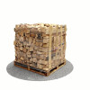 Bois de chauffage 25 cm - 1,2 m3 - 2 stères - vue 3D 45°