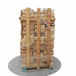 Bois de chauffage sec 30 cm - 2 m3 - 3 stères - vue 3D 0°