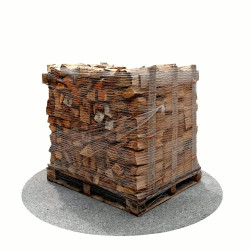 Bois de chauffage 33 cm - 1,2 m3 - 1,7 stères - vue 3D 45°