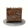 Bois de chauffage 33 cm - 1,2 m3 - 1,7 stères - vue 3D 90°