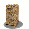 Bois de chauffage sec 40 cm - 2 m3 - 2,7 stères - vue 3D 0°