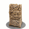 Bois de chauffage sec 40 cm - 2 m3 - 2,7 stères - vue 3D 180°