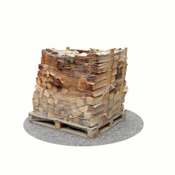Bois de chauffage 50 cm - 1,2 m3 - 1,5 stères - vue 3D 45°