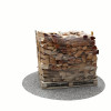 Bois de chauffage 50 cm - 1,2 m3 - 1,5 stères - vue 3D 270°