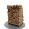 Bois de chauffage sec 50 cm - 2 m3 - 2,5 stères - vue 3D 45°