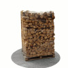 Bois de chauffage sec 50 cm - 2 m3 - 2,5 stères - vue 3D 90°