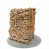Bois de chauffage sec 50 cm - 2 m3 - 2,5 stères - vue 3D 225°
